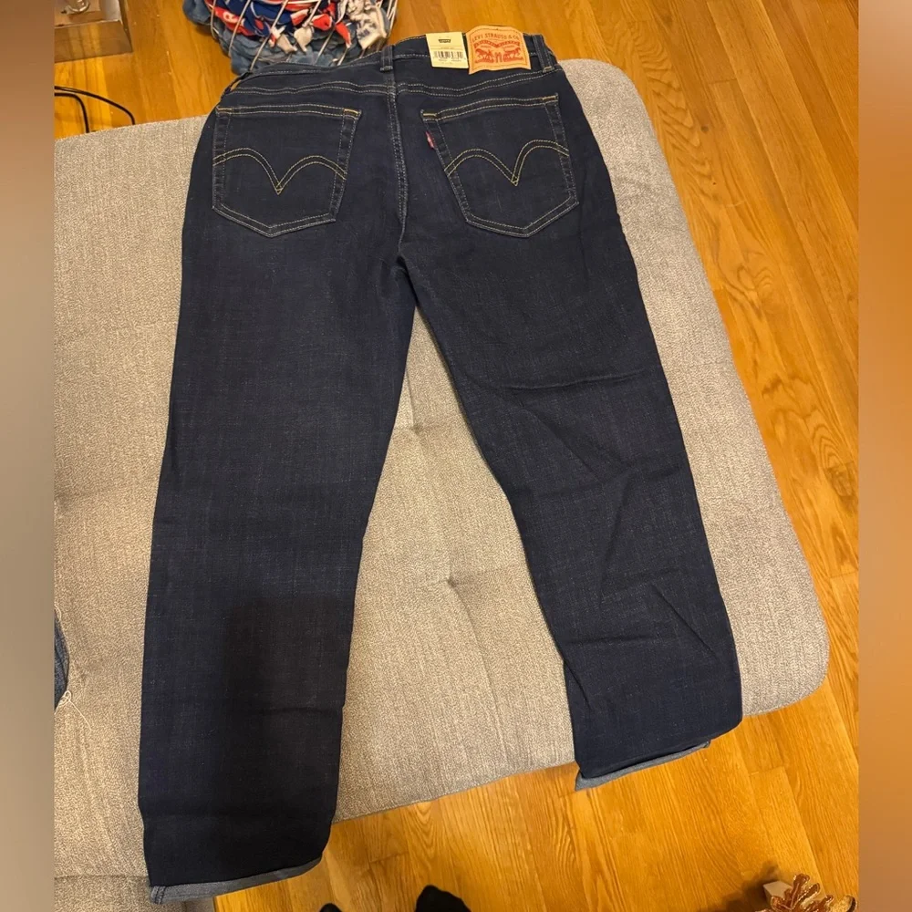 Womens Levis Boyfriend Mid Rise Cobalt Layer Blue Jeans - Picture 4 of 4